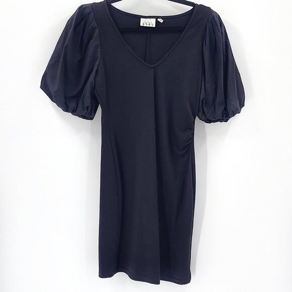 GESTUZ NemaGZ Puff Sleeve Sheath Dress Black - Picture 4 of 7